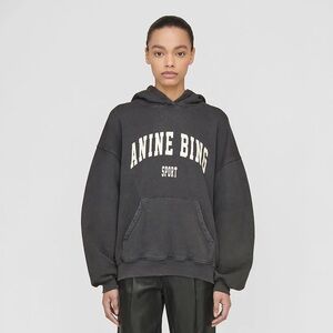 Anine Bing Harvey Sweatshirt in Washed Black